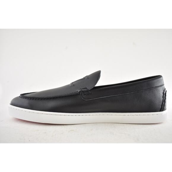 Christian Louboutin Mens Varsiboat Flat Black Leather Loafer Sneaker Boat 45 12 - Picture 12 of 16